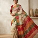 Ashtami Buti Dhakai Jamdani Sari with Blouse Piece - Off White
