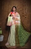 Hazar Buti Dhakai Jamdani Saree with Blouse Piece - Off White