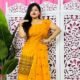 Jamdani 2 Piece Soft Unstitched Churidar Set - Orange Peel