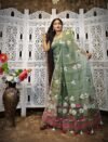 2 Piece Unstitched Soft Jamdani Churidar Set - Pesta