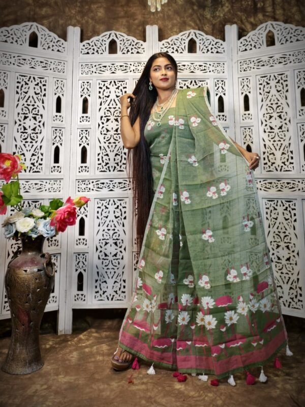 2 Piece Unstitched Soft Jamdani Churidar Set - Pesta