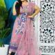 Unstitched Soft 2 Piece Jamdani Churidar - Pink Rose