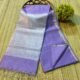 Plain Maheshwari Handloom Jamdani Saree with Blouse Piece - Purple Blue