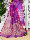 Jamdani 2 Piece Soft Unstitched Churidar Set - Purple Jam