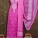Jamdani 2 Piece Soft Unstitched Churidar Set - Purplish Pink
