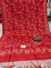 Dhakai Jamdani Pure Gachi Tussar By Gachi Tussar Handloom Sari with Blouse Piece - Red
