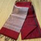 Plain Maheshwari Handloom Jamdani Saree with Blouse Piece - Red