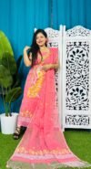 Unstitched Soft 2 Piece Jamdani Churidar - Salmon Pink