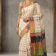 Ashtami Buti Dhakai Jamdani Sari with Blouse Piece - Vanilla