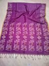 Exclusive Silk Linen Jamdani Sari with Blouse Piece - Warm Purple