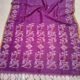 Exclusive Silk Linen Jamdani Sari with Blouse Piece - Warm Purple