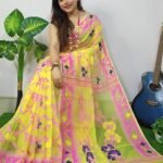 Wattle Lota Cross Jamdani Sari