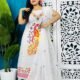 Unstitched Soft 2 Piece Jamdani Churidar - White