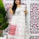 Jamdani 2 Piece Soft Unstitched Churidar Set - White