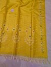 Pure Tussar By Tussar Handloom Sari With Blouse Piece - Yellow