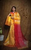 Hazar Buti Dhakai Jamdani Saree with Blouse Piece - Yellow
