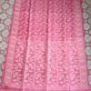 Pure Gachi Tussar Handloom Jamdani Sari With Blouse Piece - Bashful Pink