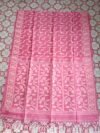Pure Gachi Tussar Handloom Jamdani Sari With Blouse Piece - Bashful Pink