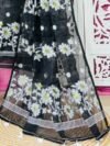 2 Piece Unstitched Sunflower Jamdani Churidar Set - Black