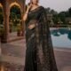 Nayan Tara Soft Dhakai Jamdani Saree - Black