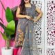 Unstitched 2 Piece Jamdani Churidar Set - Davy Grey