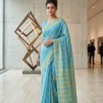 Nayan Tara Soft Dhakai Jamdani Saree - Dirty Blue