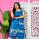 2 Piece Unstitched Sunflower Jamdani Churidar Set - French Blue