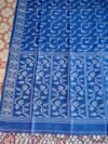 Pure Gachi Tussar Handloom Jamdani Sari With Blouse Piece - Fun Blue