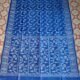 Pure Gachi Tussar Handloom Jamdani Sari With Blouse Piece - Fun Blue