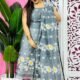 2 Piece Unstitched Sunflower Jamdani Churidar Set - Grey