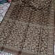 Pure Gachi Tussar Handloom Jamdani Sari With Blouse Piece - Judge Grey