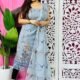 Unstitched 2 Piece Jamdani Churidar Set - Light Blue Grey