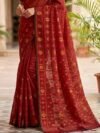 Nayan Tara Soft Dhakai Jamdani Saree - Maroon