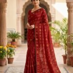 Nayan Tara Soft Dhakai Jamdani Saree - Maroon