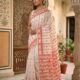 Nayan Tara Soft Dhakai Jamdani Saree - Off White