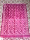 Pure Gachi Tussar Handloom Jamdani Sari With Blouse Piece - Pink