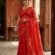 Nayan Tara Soft Dhakai Jamdani Saree - Red