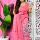 Unstitched 2 Piece Jamdani Churidar Set - Rose Pink