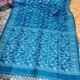 Pure Gachi Tussar Handloom Jamdani Sari With Blouse Piece - Venice Blue