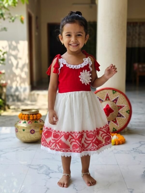 Dhakai Jamdani Frock - 3-6 Years for Baby