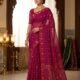 Nayan Tara Soft Dhakai Jamdani Saree - Wine Red