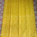 Pure Gachi Tussar Handloom Jamdani Sari With Blouse Piece - Yellow