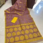 Soft Dhakai Jamdani Saree with Blouse Piece - Copper Rose