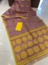 Soft Dhakai Jamdani Saree with Blouse Piece - Copper Rose - Image 2