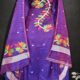 2 Piece Jamdani Soft Unstitched Churidar Set - Dark Lavender