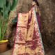 Sunflower Design Soft Dual Tone Tissue Sari - With Blouse Piece