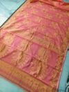 Lotus Soft Dhakai Jamdani Saree with Blouse Piece - Dusty Rose