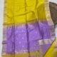 Maheshwari Design Handloom Jamdani Sari with Blouse Piece - Lemon Yellow