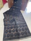 Soft Dhakai Jamdani Saree with Blouse Piece - Mid Grey