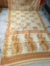 Lotus Soft Dhakai Jamdani Saree with Blouse Piece - Off White